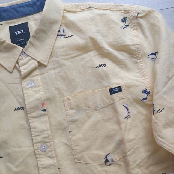VANS NEW boys Houser Button Down Short Sleeve Shirt - Picture 9 of 12